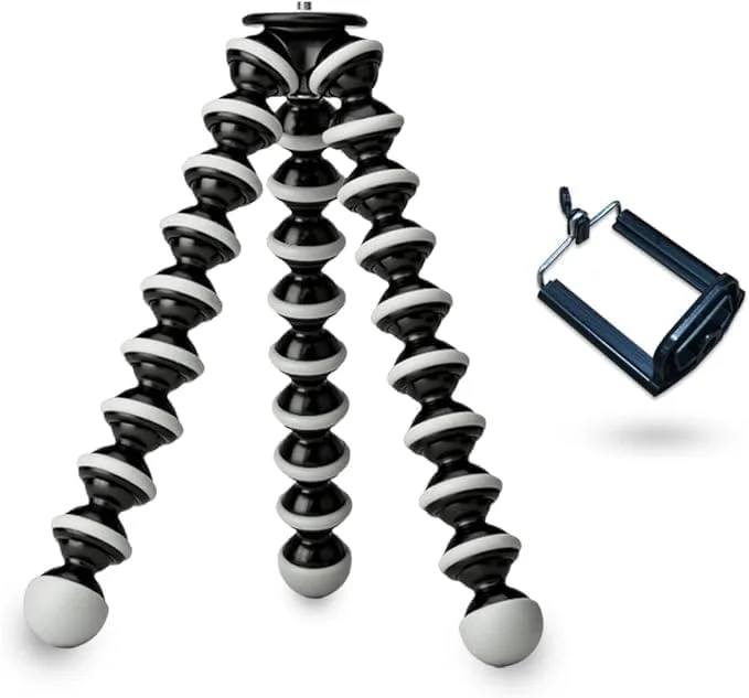 پایه نگهدارنده انعطاف پذیر اختاپوسی، 33 سانتی متر، ظرفیت بار 5 کیلوگرم، برای تلفن های هوشمند و دوربین های DSLR