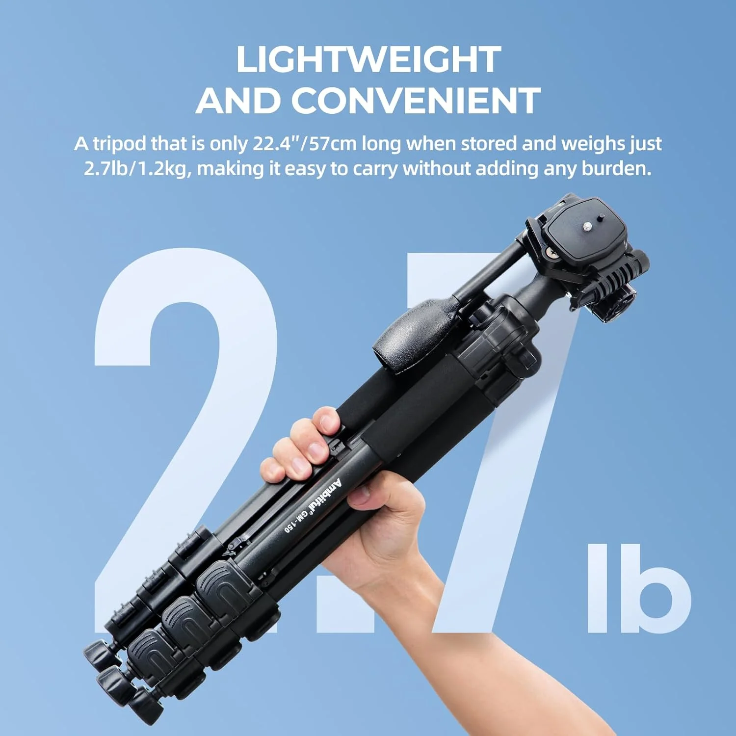سه پایه دوربین AMBITFUL 62 اینچی، سه پایه آلومینیومی حرفه ای مشکی، قابلیت عکاسی افقی جداشدنی برای دوربین فیلمبرداری/DSLR/تلفن همراه/دوربین فیلمبرداری/تلسکوپ های دیدبانی، سه پایه بلند ضبط ویدیو