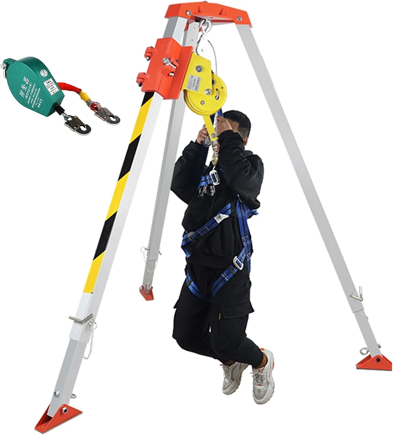 سه پایه نجات سنگین، کیت سه پایه فضای محدود سنتی با پایه های قابل تنظیم، ابزار بالابر قابل حمل برای کابین کشتی، فاضلاب و زیرزمین