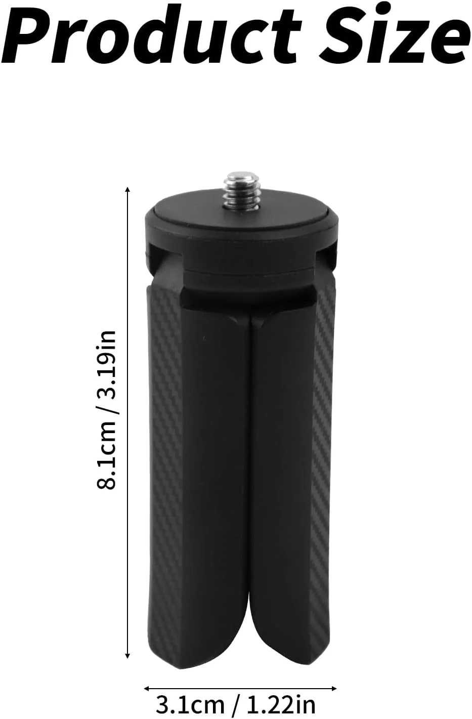 سه پایه قابل حمل برای DJI Osmo Pocket 3 & 2، پایه کوچک مشکی با رابط رزوه ای 1/4 اینچی سازگار با Osmo Pocket 3 & 2، پایه رومیزی