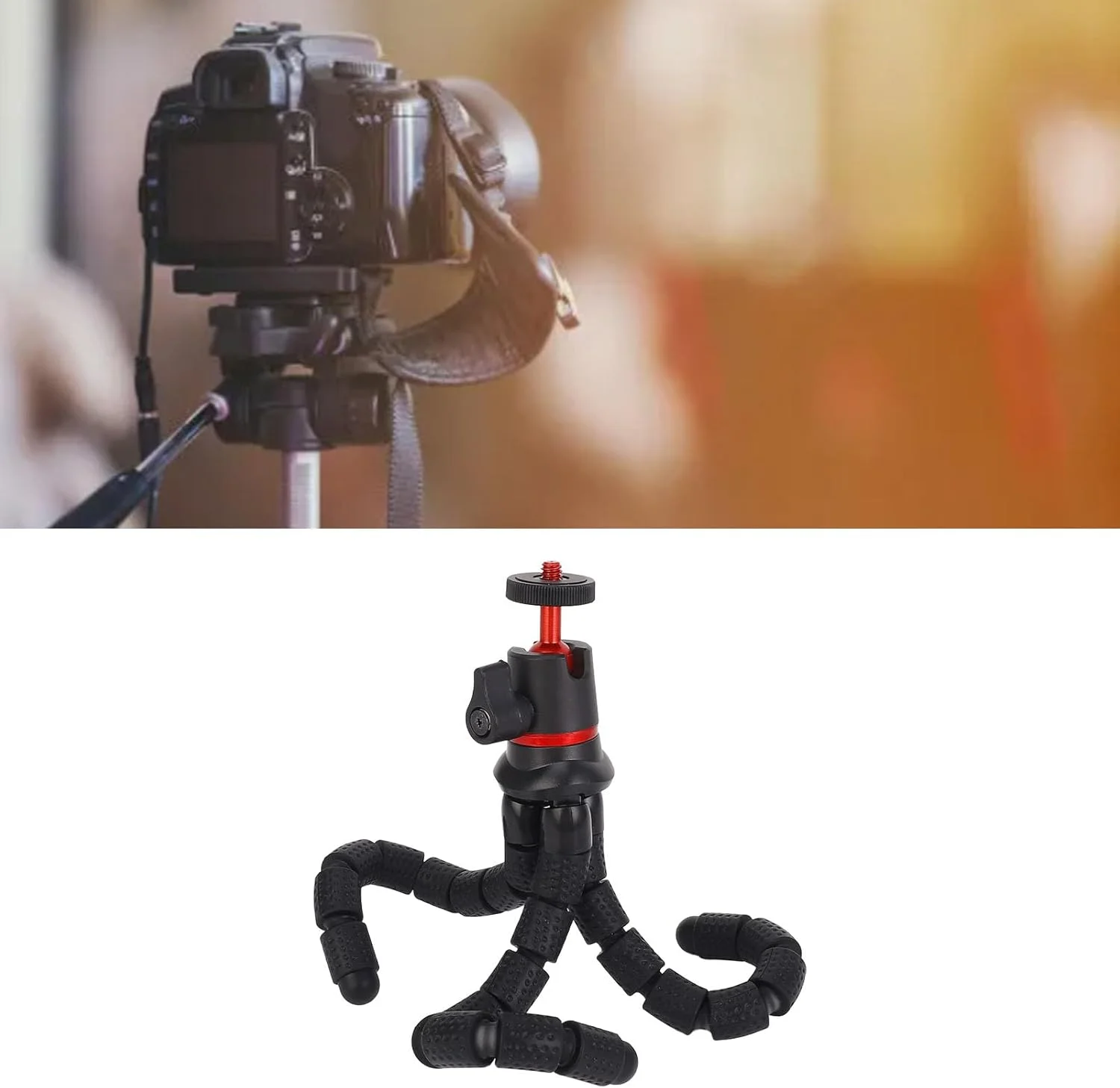 پایه سه پایه دوربین قابل حمل، سه پایه مسافرتی جمع و جور، تثبیت کننده چرخان 360 درجه با ساختار ABS فلزی برای تلفن های هوشمند دوربین های ضبط ویدئو پایه سه پایه دوربین قابل حمل، سه پایه مسافرتی جمع و جور، تثبیت کننده چرخان 360 درجه با ساختار ABS فلزی برای تلفن های هوشمند دوربین های ضبط ویدئو