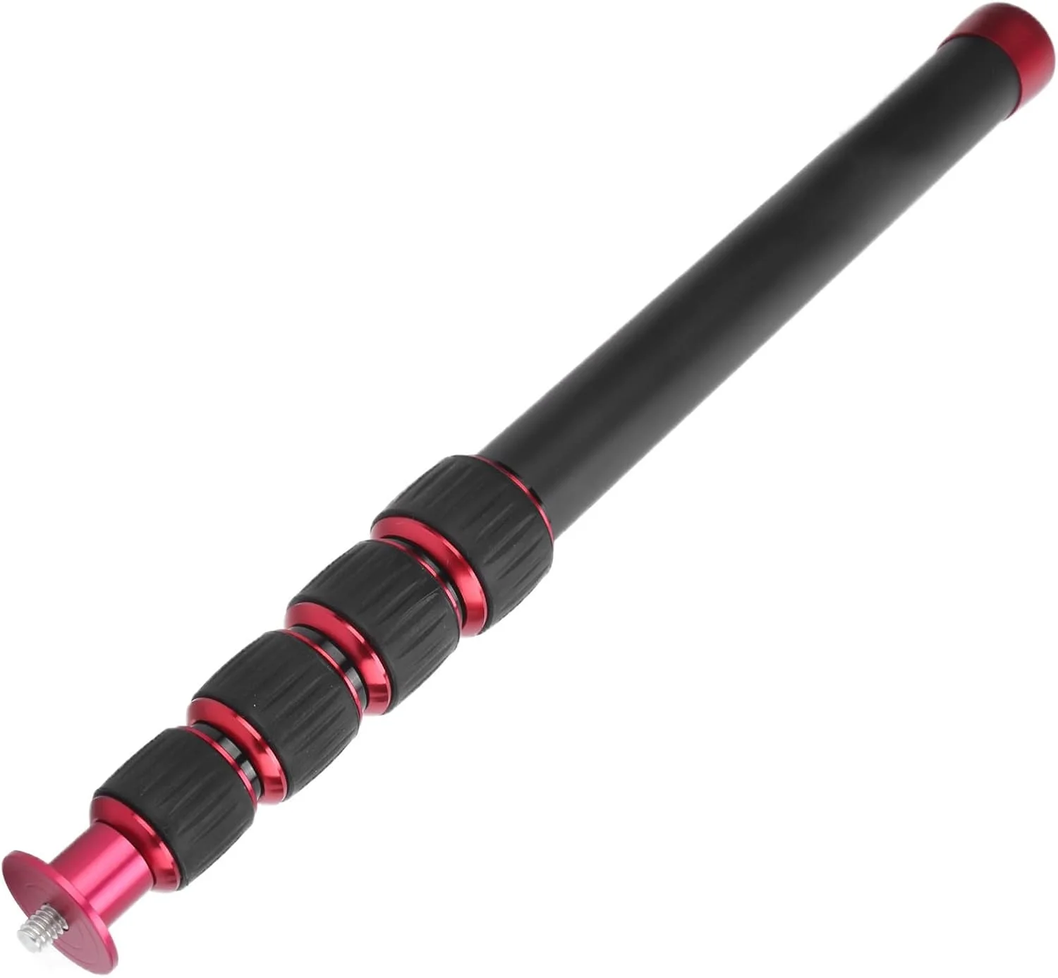 میله افزایش طول تک پایه دوربین مدل LR-255، آلیاژ آلومینیوم مقاوم، ارتفاع قابل تنظیم، حداکثر بار 5 کیلوگرم، پیچ 1/4 اینچی، مناسب برای سه پایه، تک پایه، پیاده روی، کمپینگ، مسافرت