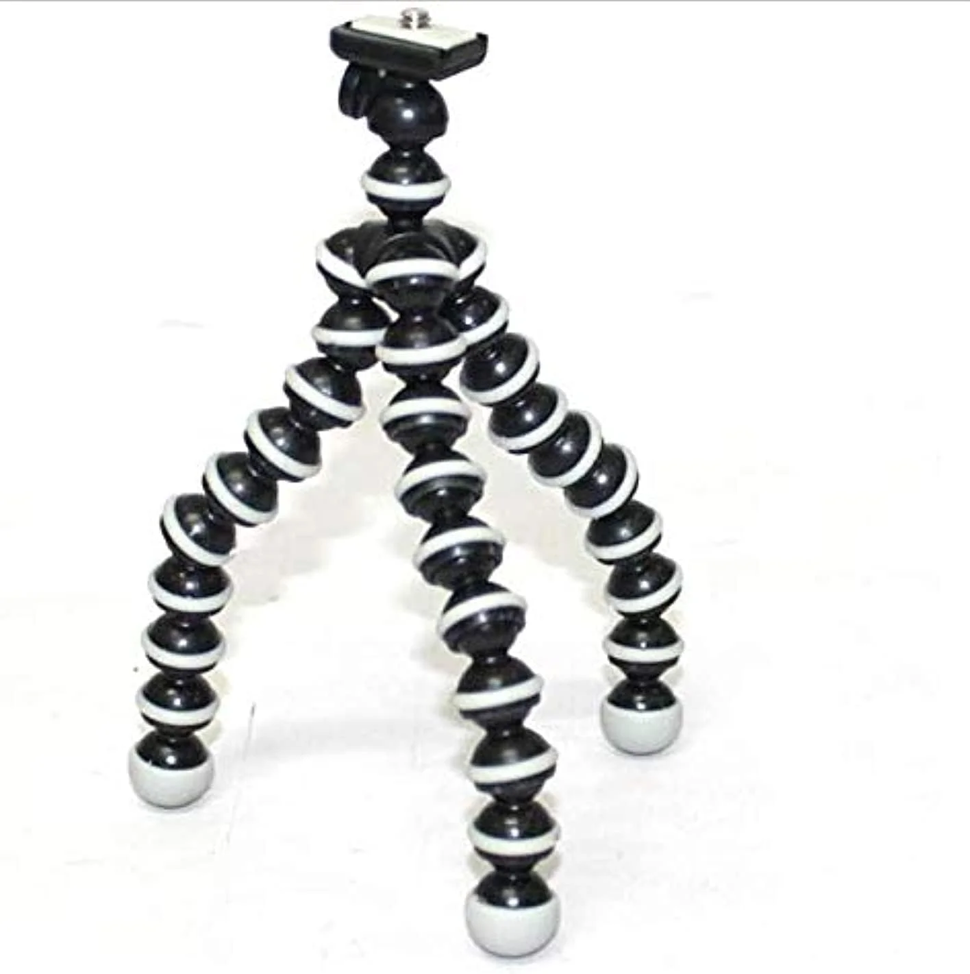 پایه نگهدارنده انعطاف پذیر اختاپوسی، 33 سانتی متر، ظرفیت بار 5 کیلوگرم، سیاه و سفید