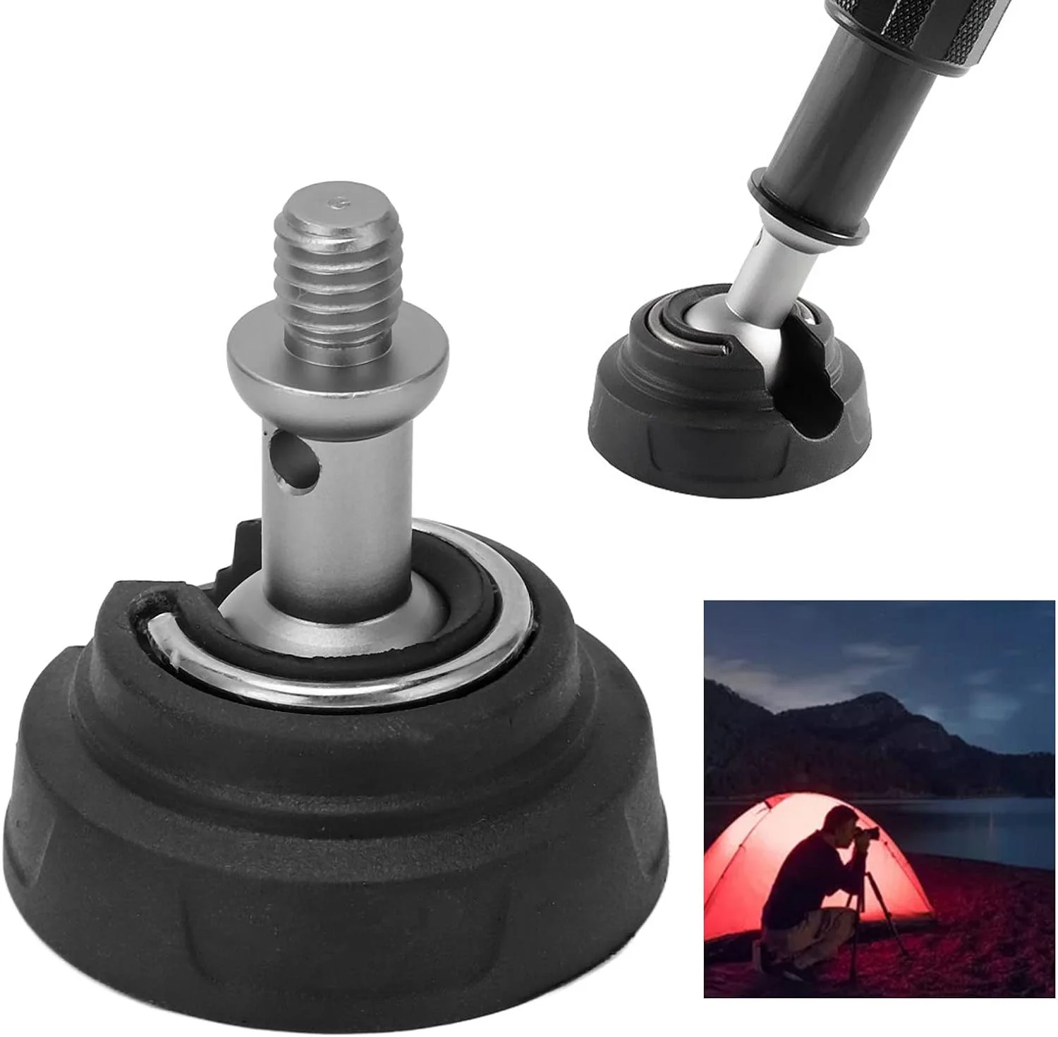 پایه سه پایه، پد لاستیکی ضد لغزش استیل ضد زنگ 3/8 اینچی، جایگزین پایه سه پایه دوربین با آچار آلن داخلی برای سه پایه پایه سه پایه، پد لاستیکی ضد لغزش استیل ضد زنگ 3/8 اینچی، جایگزین پایه سه پایه دوربین با آچار آلن داخلی برای سه پایه