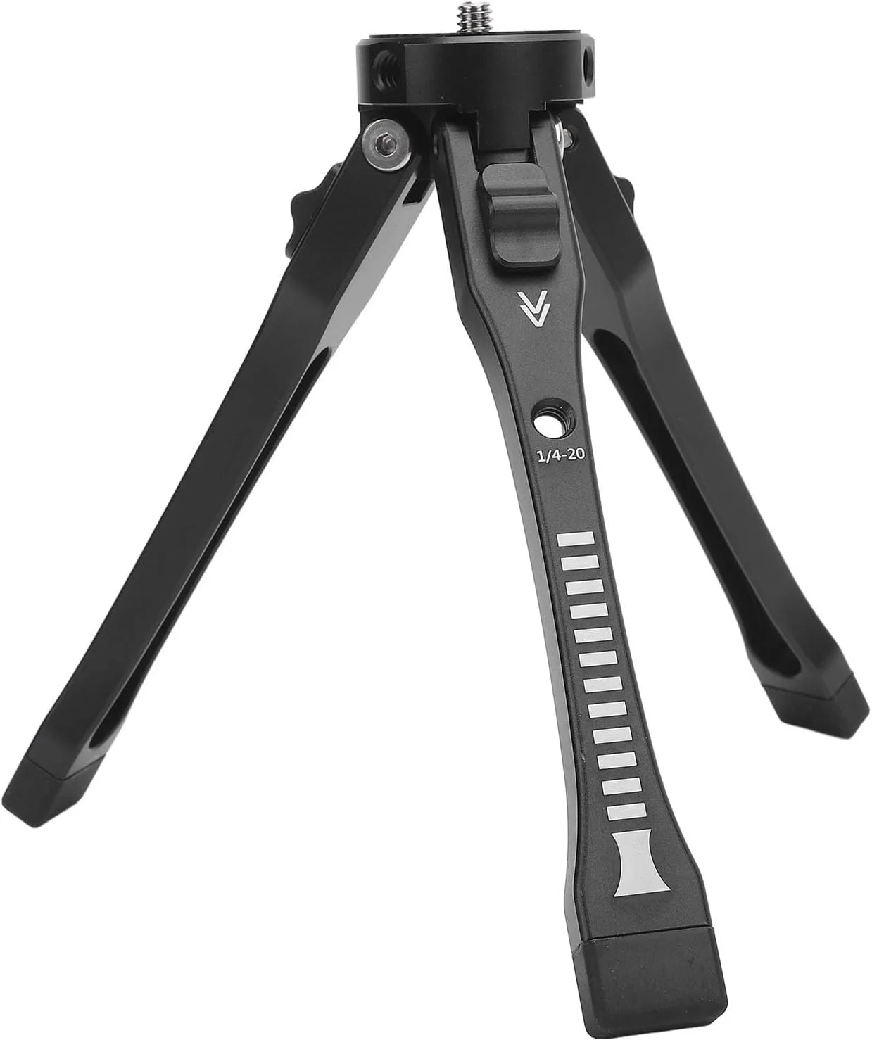 سه پایه کوچک دوربین قابل تنظیم، آلیاژ آلومینیوم با 4 سطح ارتفاع، سوراخ پیچ 1/4 اینچی، جمع و جور و سبک وزن برای دوربین های DSLR، پروژکتور، تحمل وزن تا 5 کیلوگرم، پایه پایدار