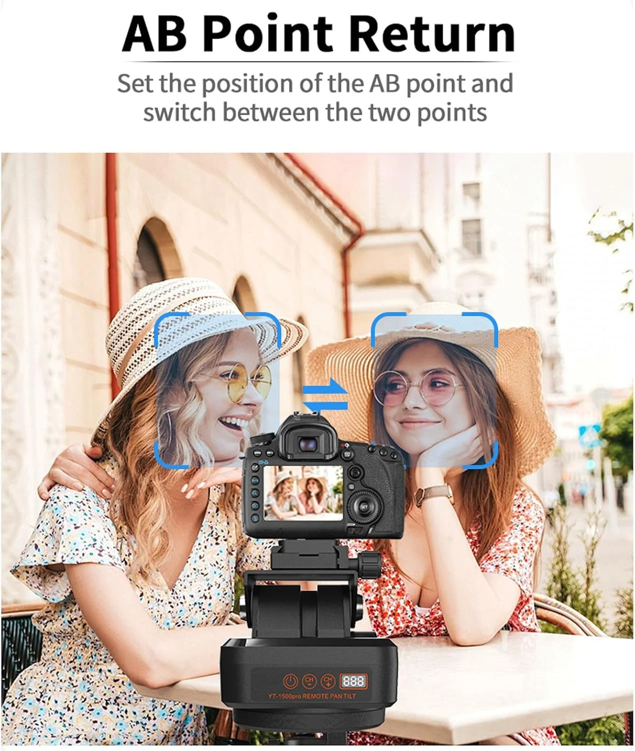 هد پن تیلت موتوری، چرخش 360 درجه با کنترل از راه دور، تثبیت کننده رومیزی موتوری برای تلفن های هوشمند دوربین های DSLR، ظرفیت بار تا 2.2 کیلوگرم