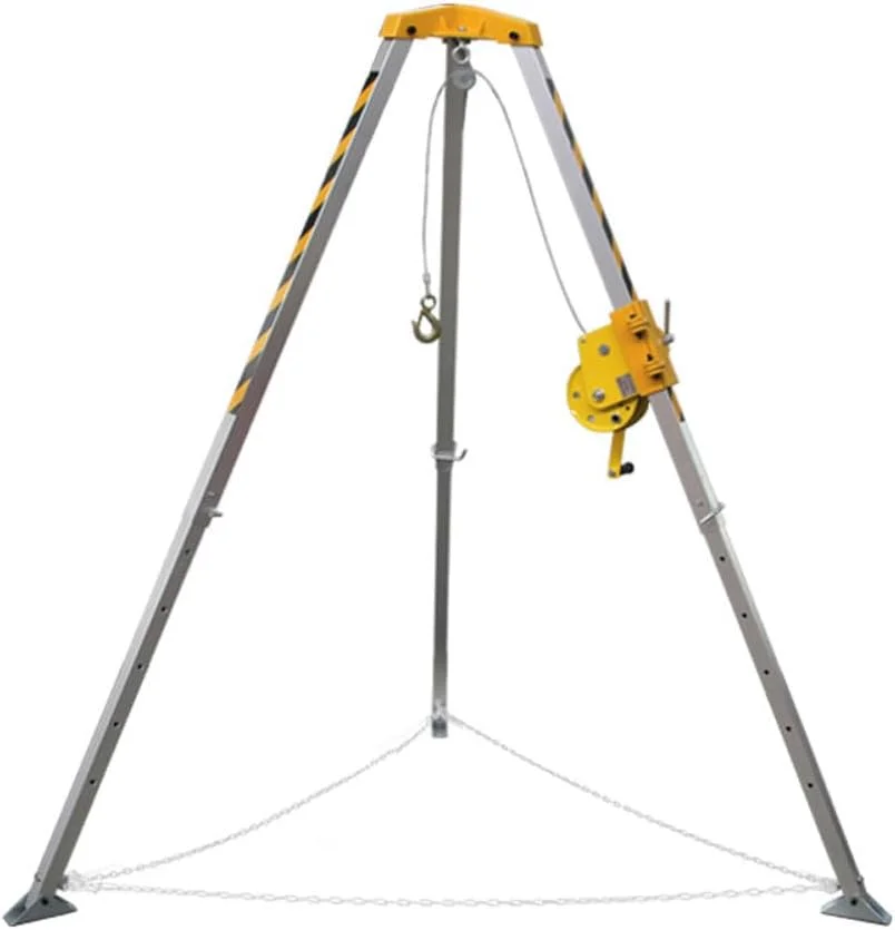 سه پایه نجات اضطراری، سه پایه آلیاژ آلومینیوم چند منظوره قابل حمل برای چاه های عمیق، 816 کیلوگرم 30 متر با وینچ خود قفل شونده (بدون وینچ) سه پایه نجات اضطراری، سه پایه آلیاژ آلومینیوم چند منظوره قابل حمل برای چاه های عمیق، 816 کیلوگرم 30 متر با وینچ خود قفل شونده (بدون وینچ)