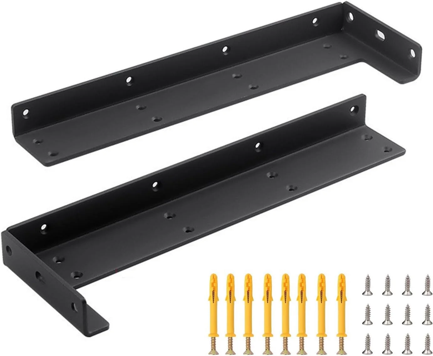 براکت قفسه دیواری فلزی سنگین، براکت های قفسه سه پایه معلق، براکت های L ضخیم و بادوام