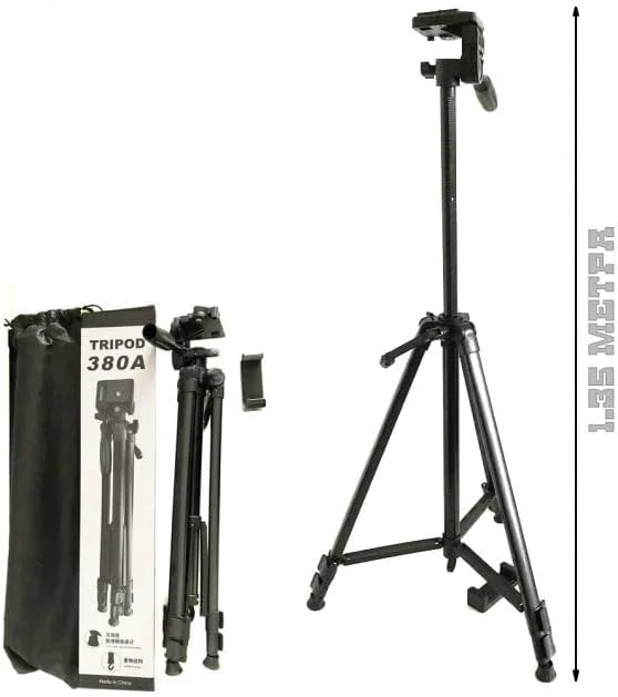 سه پایه 380A برای پایه دوربین گوشی با نگهدارنده گوشی – قابل تنظیم و محکم