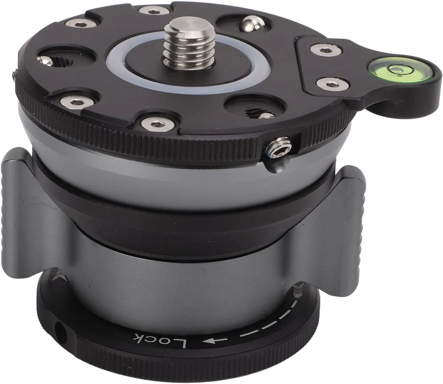 پایه تراز سه پایه با تراز حبابی، صفحه تنظیم تراز آلیاژ آلومینیوم با رزوه 1/4 اینچ و 3/8 اینچ، برای دوربین های DSLR