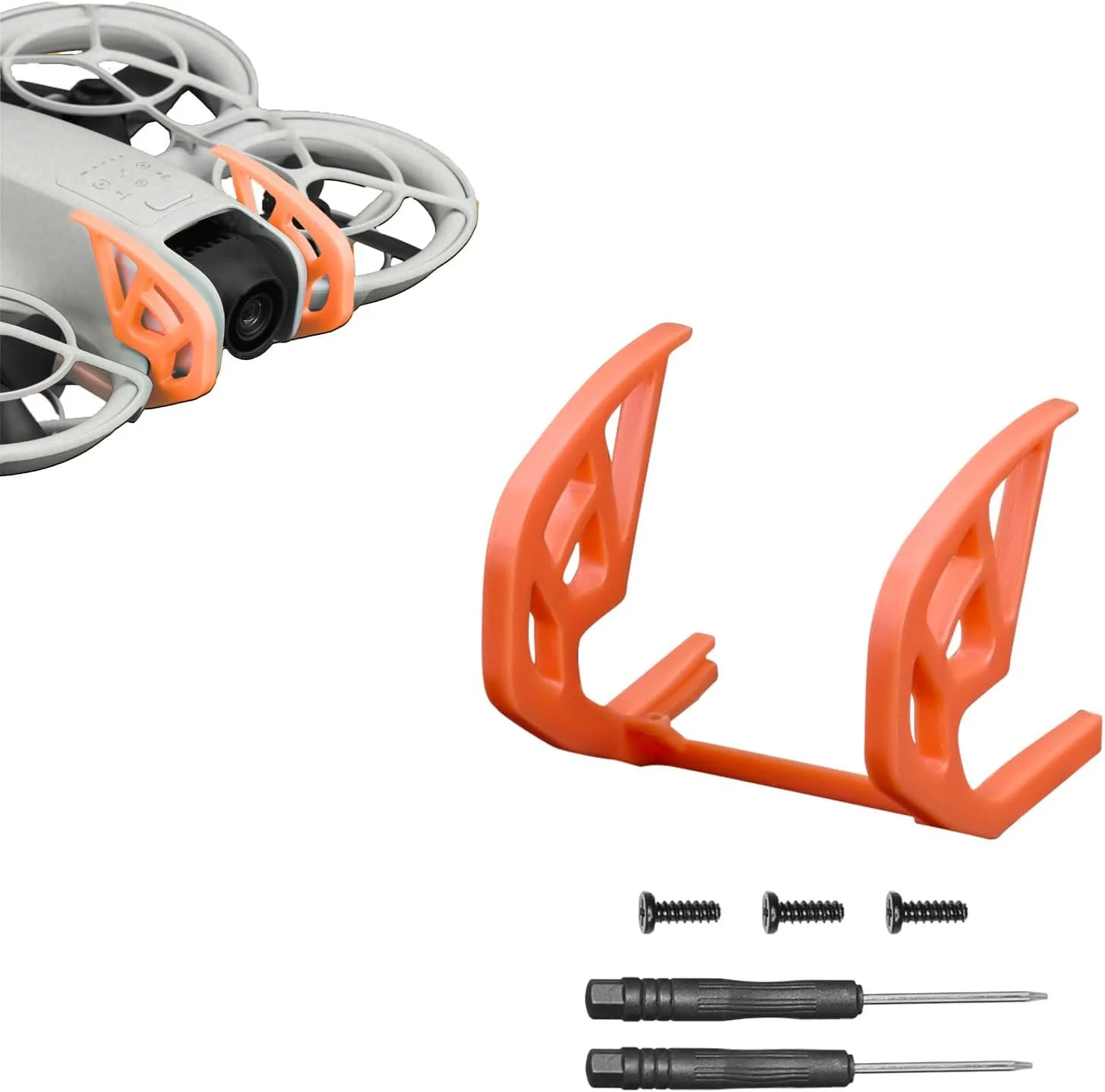 محافظ سپر گیمبال برای DJI Neo ABS محافظت از لنز دوربین میله سپر ضد برخورد ایمنی لوازم جانبی کوادکوپتر با رهاسازی سریع (نارنجی)