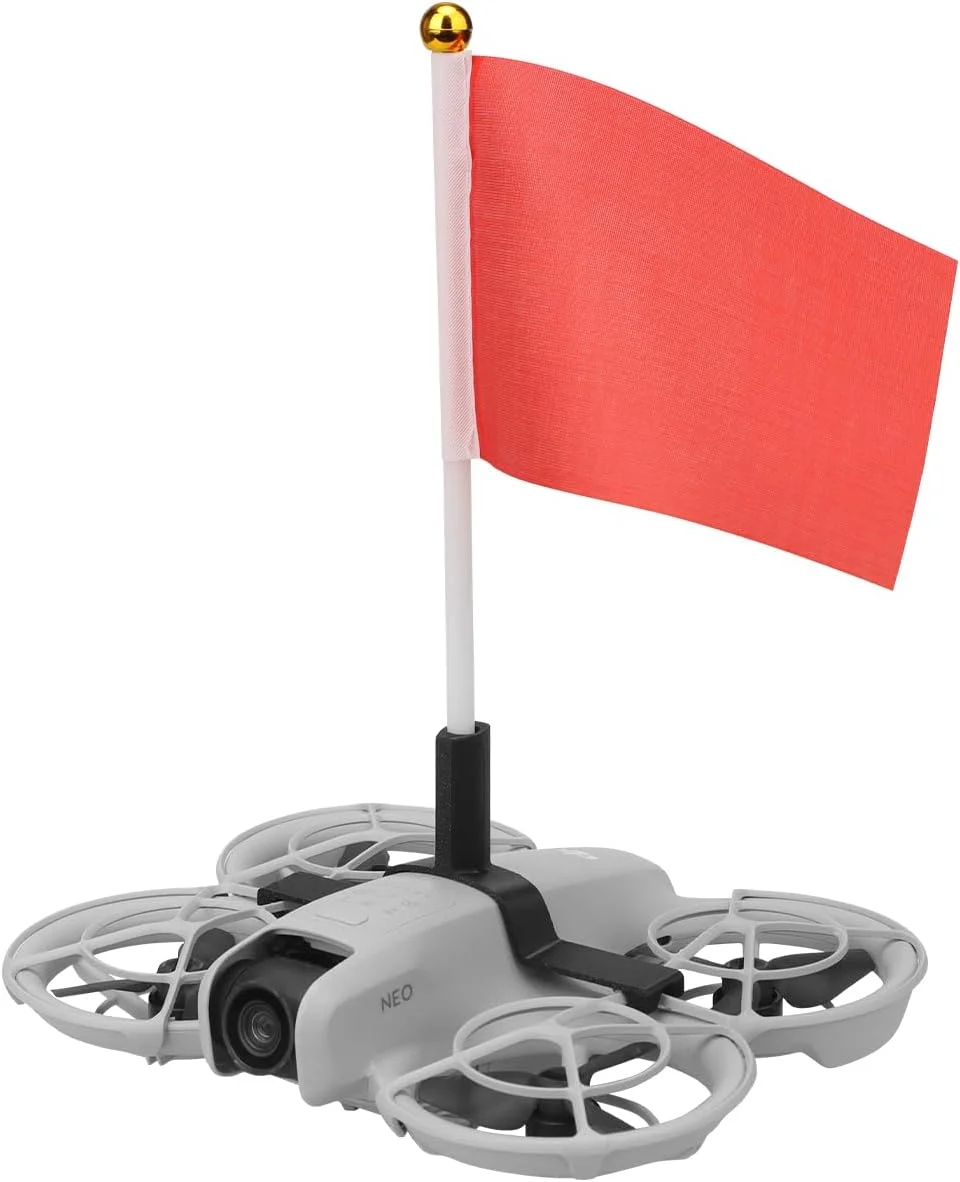 پایه نصب پرچم رنگی TEHAOUU برای DJI NEO، براکت نصب ثابت بالا، لوازم جانبی پهپاد (قرمز)