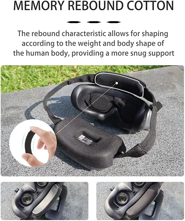بالشتک پیشانی و تکیه گاه پشت سر پهپاد برای DJI Goggles 3، محافظ لنز Aviator (محافظ لنز)