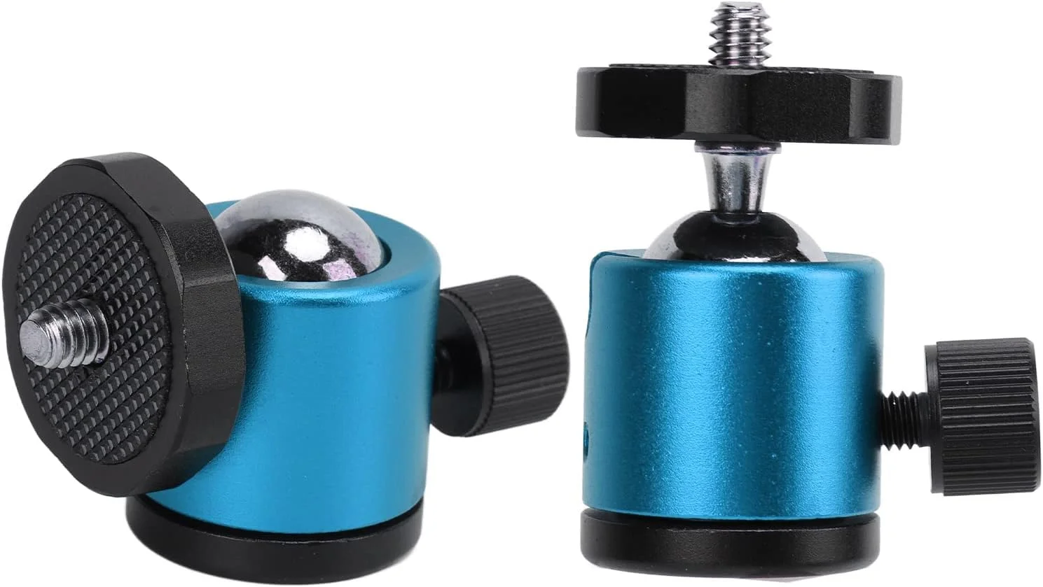 سر توپی سه پایه، سر سه پایه با پیچ 1/4 اینچی چرخش 360 درجه آلیاژ آلومینیوم پایه دوربین سه پایه جهانی برای دوربین SLR (آبی)