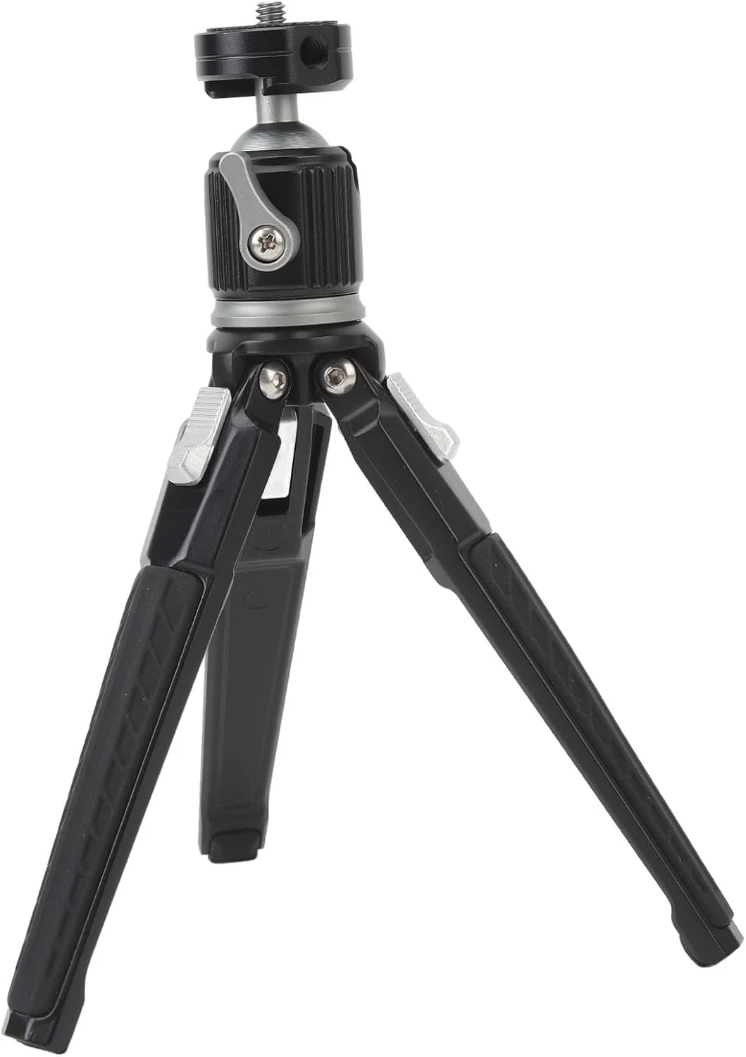 سه پایه رومیزی چند منظوره با طراحی 2 در 1 و سر توپی چرخان 360 درجه برای دوربین، پروژکتور و موارد دیگر