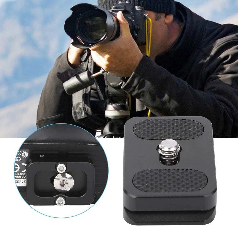 صفحه اتصال سریع کوچک RvSky PU25، مقاوم، جمع و جور، سبک وزن، مناسب برای سه پایه و تک پایه، رنگ مشکی صفحه اتصال سریع کوچک RvSky PU25، مقاوم، جمع و جور، سبک وزن، مناسب برای سه پایه و تک پایه، رنگ مشکی