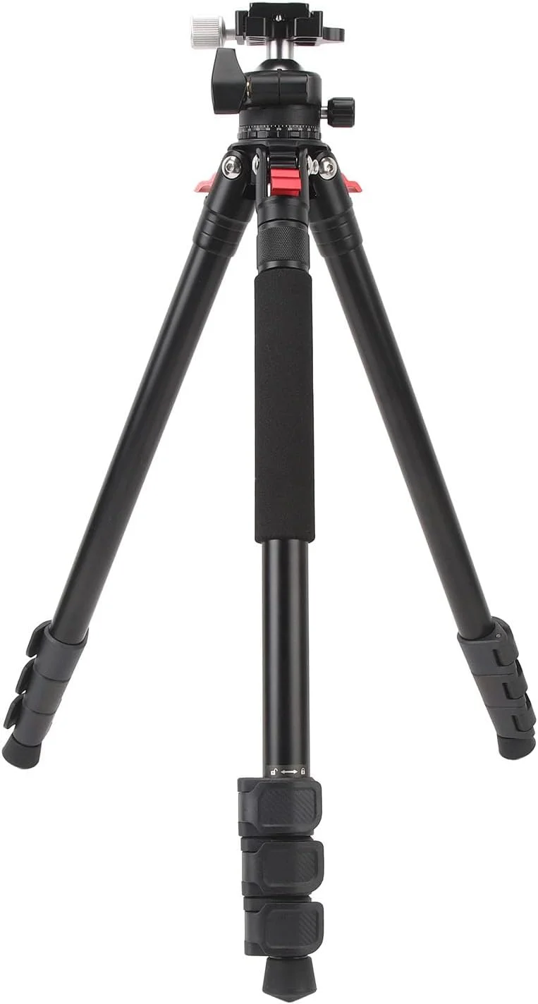 سه پایه دوربین 52 اینچی، سه پایه های سبک وزن مسافرتی DSLR در فضای باز با سر توپی 360 درجه و صفحه نگهدارنده، پایه تک پایه تاشو دوربین تلفن، ظرفیت بار 8 کیلوگرم