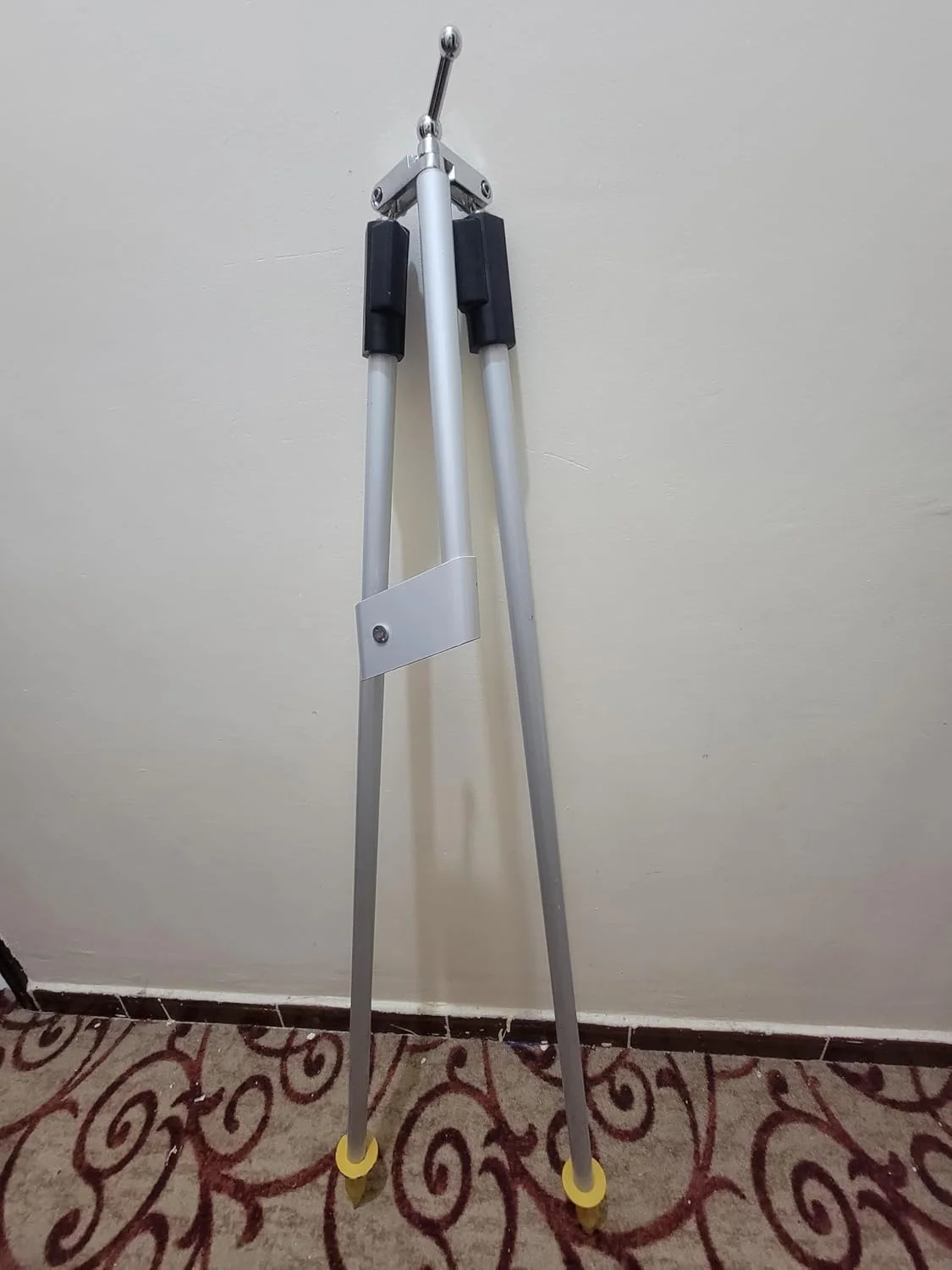 دوپایه تلسکوپی آلومینیومی نقشه برداری با اهرم انگشتی، برای میله های منشور، میله های GPS Rover نقشه برداری زمینی، میله های GPS GNSS توتال استیشن