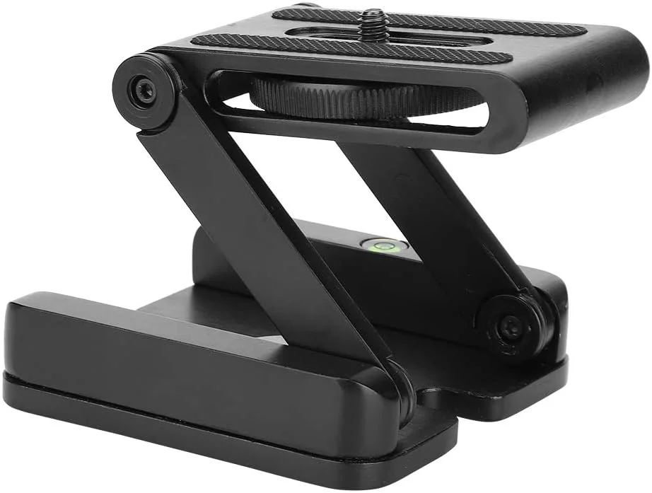 پایه نگهدارنده تاشو حرفه ای XUMIUZIY با صفحه QR برای دوربین سه پایه CO، هد Z Tilt، مجهز به پیچ های 1/4 اینچ و 3/8 اینچ، تحمل بار بزرگ 3 کیلوگرمی، مشکی