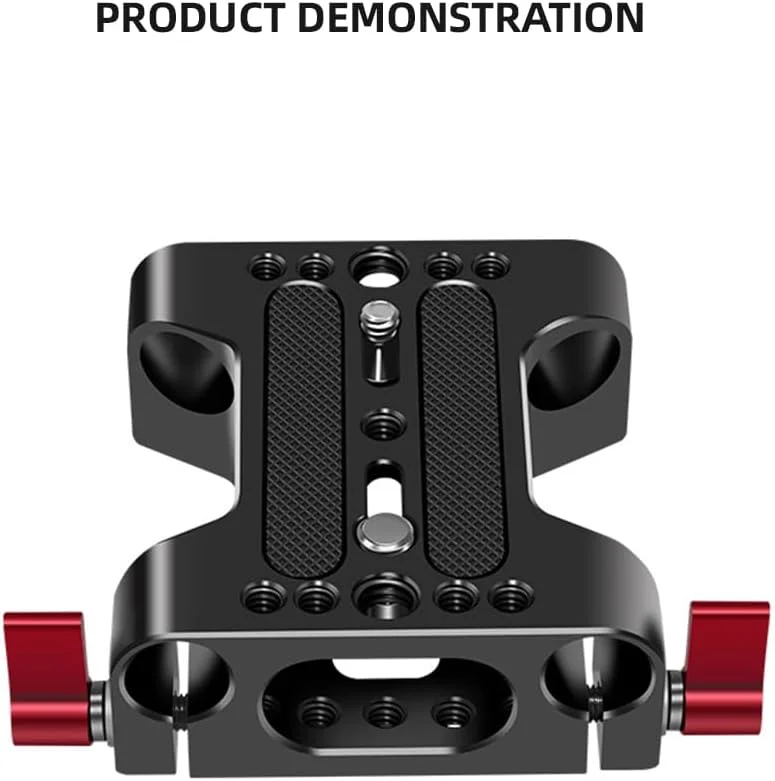 صفحه پایه دوربین چند منظوره Joleritc با گیره ریل میله 15 میلی متری، صفحه پایه نصب سه پایه آلیاژ آلومینیوم برای سیستم پشتیبانی دکل DSLR