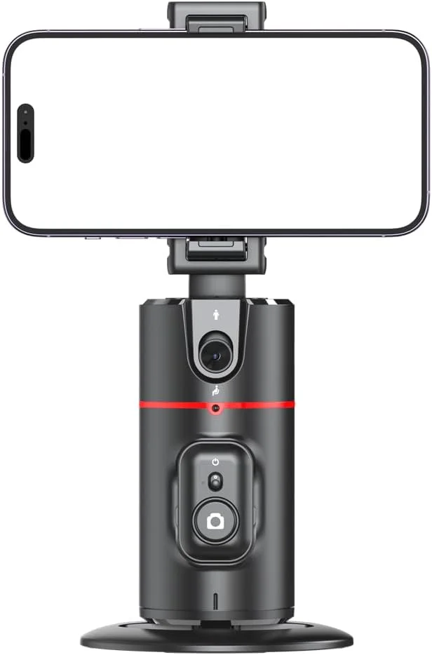 پایه هوشمند تلفن همراه 360 درجه Fawoonu P02 با قابلیت تشخیص چهره هوش مصنوعی، دنبال کردن با اشاره، دنبال کردن پانوراما، ضد لرزش با کنترل از راه دور، گیره تلفن قابل جدا شدن و جمع شونده