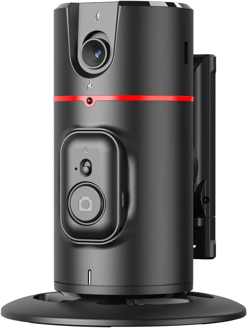 پایه هوشمند تلفن همراه 360 درجه Fawoonu P02 با قابلیت تشخیص چهره هوش مصنوعی، دنبال کردن با اشاره، دنبال کردن پانوراما، ضد لرزش با کنترل از راه دور، گیره تلفن قابل جدا شدن و جمع شونده