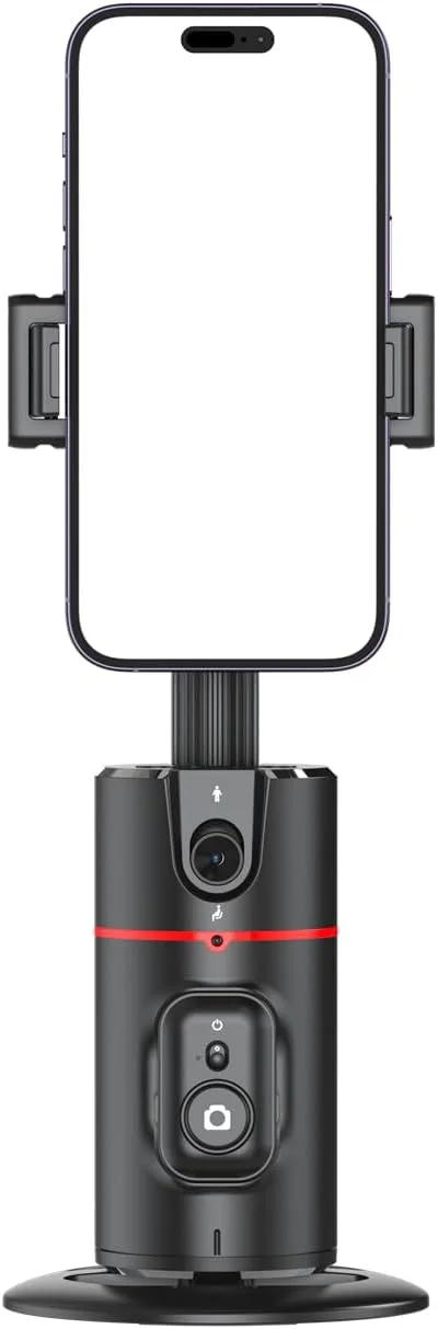 پایه هوشمند تلفن همراه 360 درجه Fawoonu P02 با قابلیت تشخیص چهره هوش مصنوعی، دنبال کردن با اشاره، دنبال کردن پانوراما، ضد لرزش با کنترل از راه دور، گیره تلفن قابل جدا شدن و جمع شونده