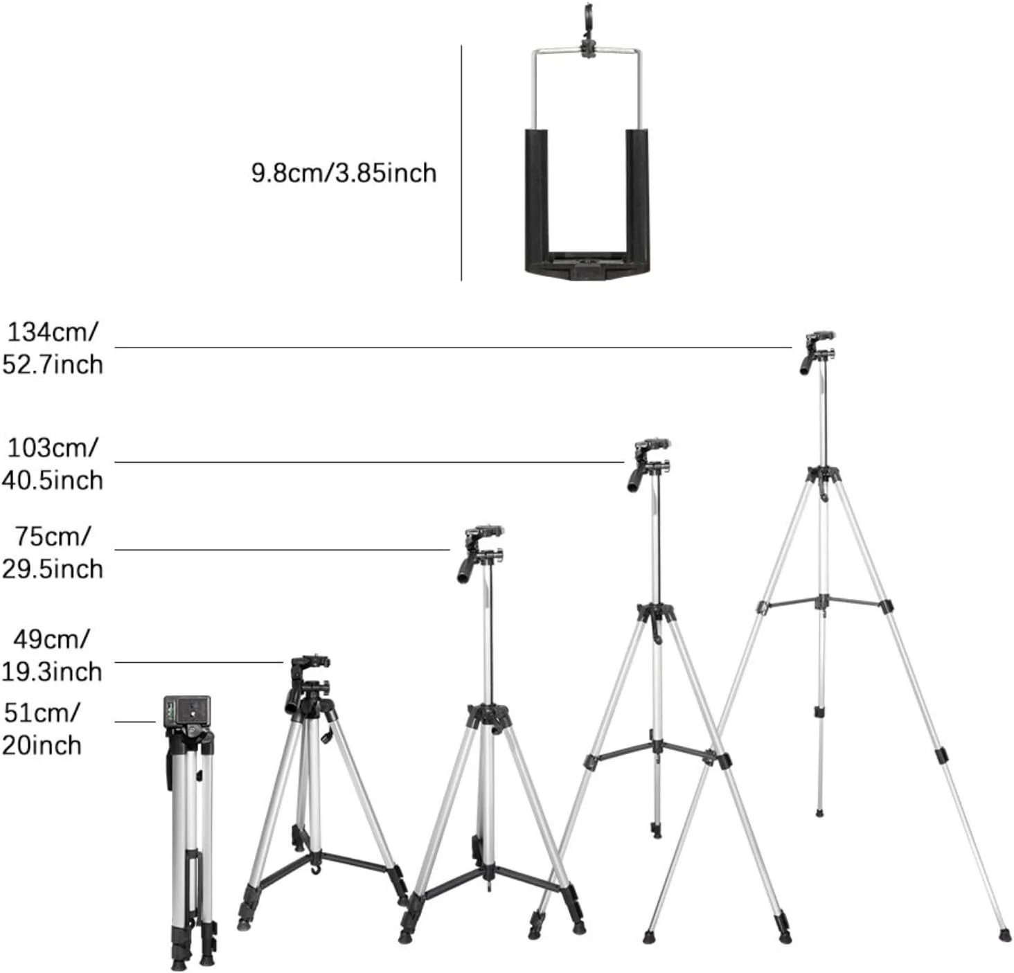 پایه دوربین HELEMIY 330A، مناسب دوربین SLR، دوربین موبایل، عکاسی پخش زنده، پایه نگهدارنده گوشی، پایه ایستاده سلفی