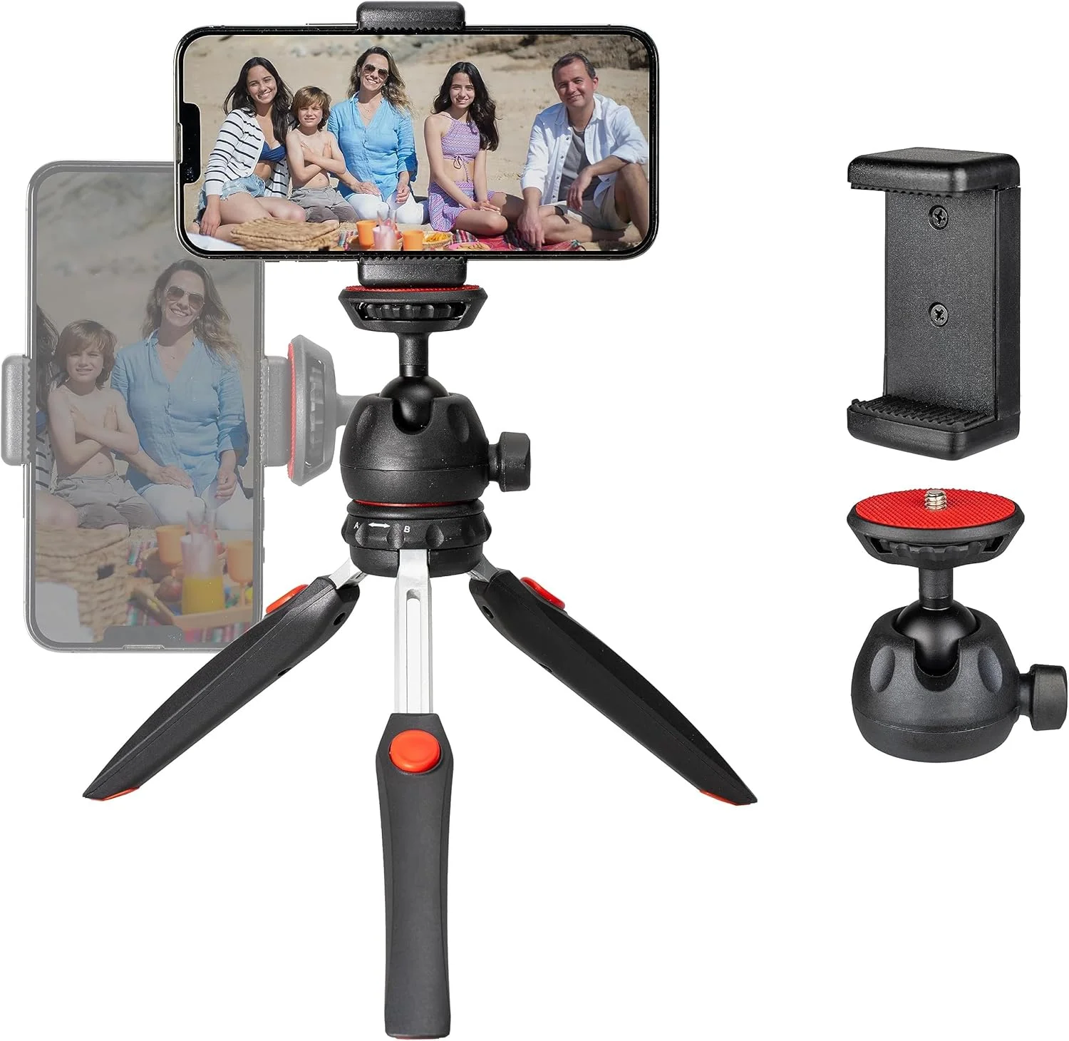 پایه سه پایه، پایه دوربین و تلفن همراه، طراحی آلومینیومی سبک وزن، ایده آل برای دوربین های DSLR، دوربین های دیجیتال و تلفن های هوشمند، پایه مینی دوربین قابل تنظیم