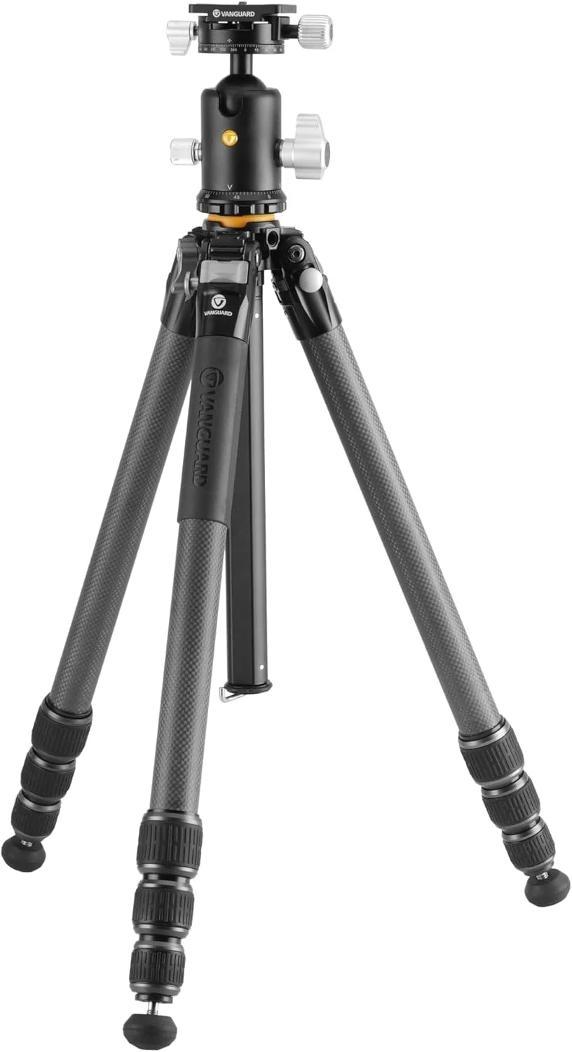 سه پایه کربنی VEO 5 304CB250S با هد توپی و سیستم دو محوره، تحمل وزن 20 کیلوگرم