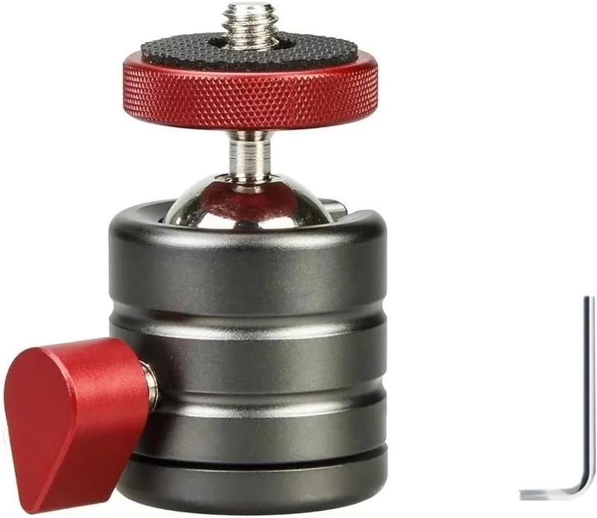 سر توپی سه پایه کوچک BIFANS با رزوه 1/4 اینچی، فلزی پانوراما 360 درجه برای دوربین های DSLR، سه پایه تلفن های هوشمند، مانیتور، لغزنده دوربین