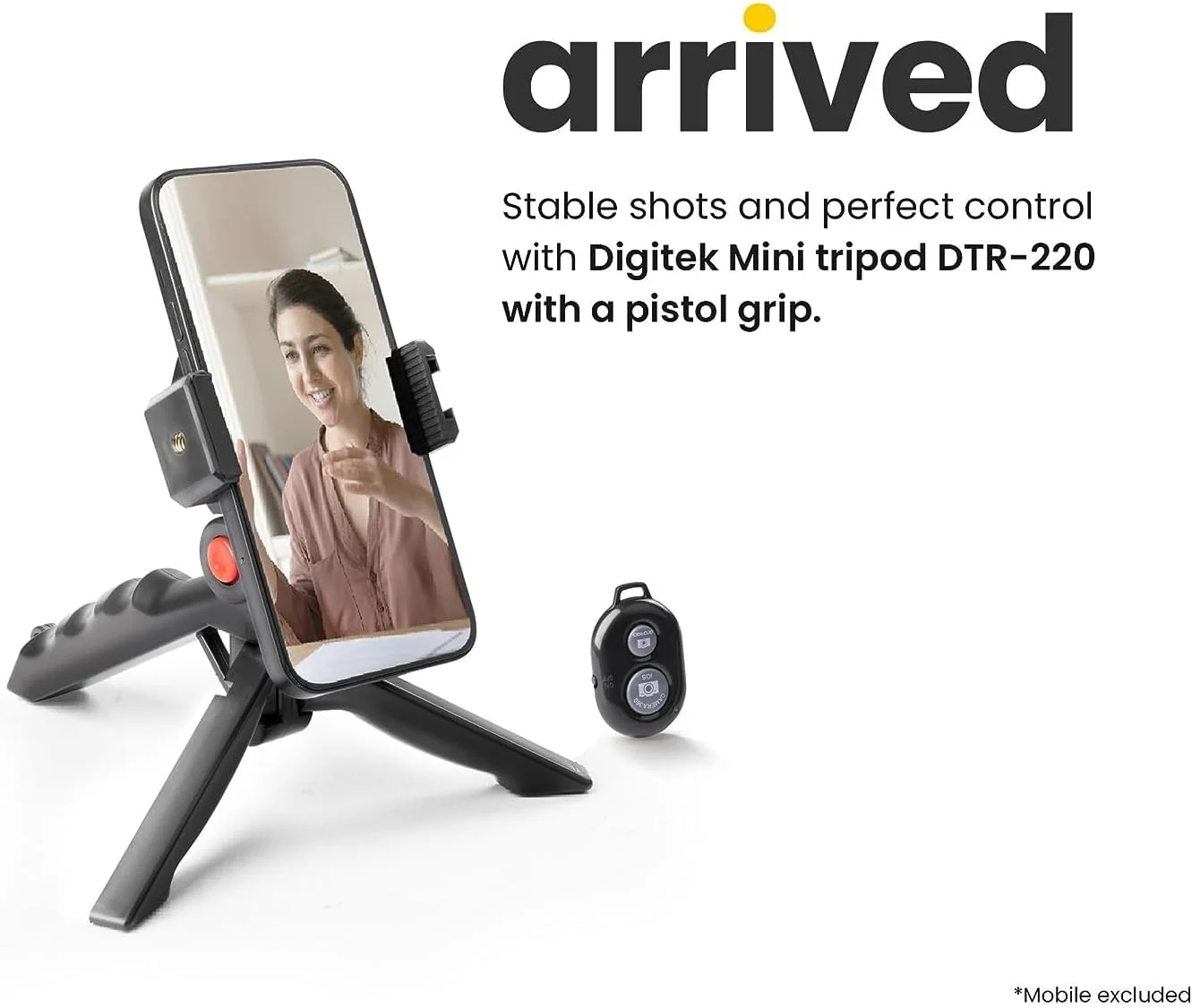 سه پایه مینی سبک و قابل حمل CELLMASTER، ایده آل برای تلفن های هوشمند، دوربین های اکشن، DSLR و دوربین برای عکاسی راحت و طولانی مدت، به همراه پایه تلفن هوشمند و ریموت شاتر