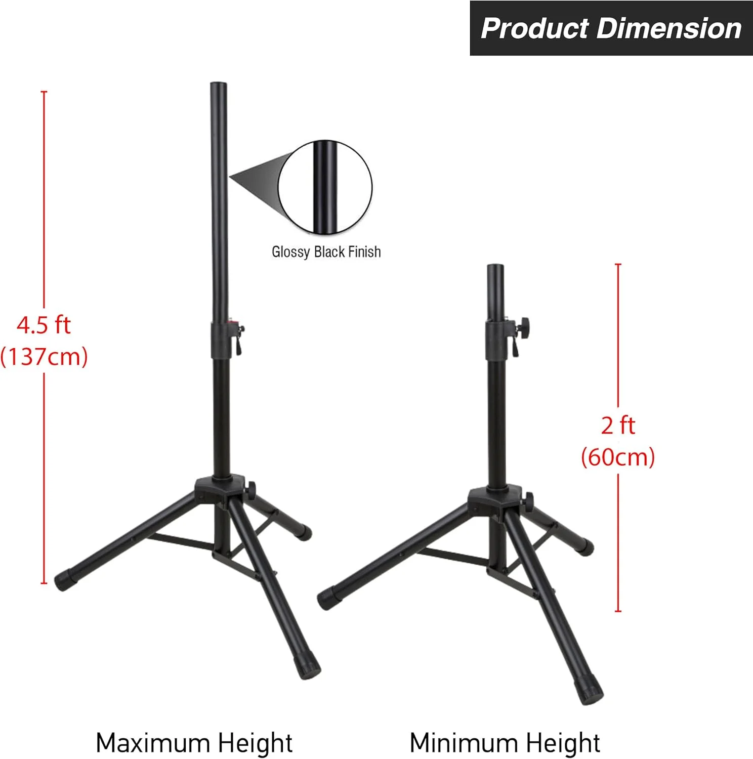 پایه سه پایه نسل 3 استارلینک، پایه قابل تنظیم و سنگین، سازگار با استارلینک نسل 3/V4، دیش پایه دار استاندارد استارلینک، -2 تا 4.5 فوت، شامل آداپتور لوله کشویی