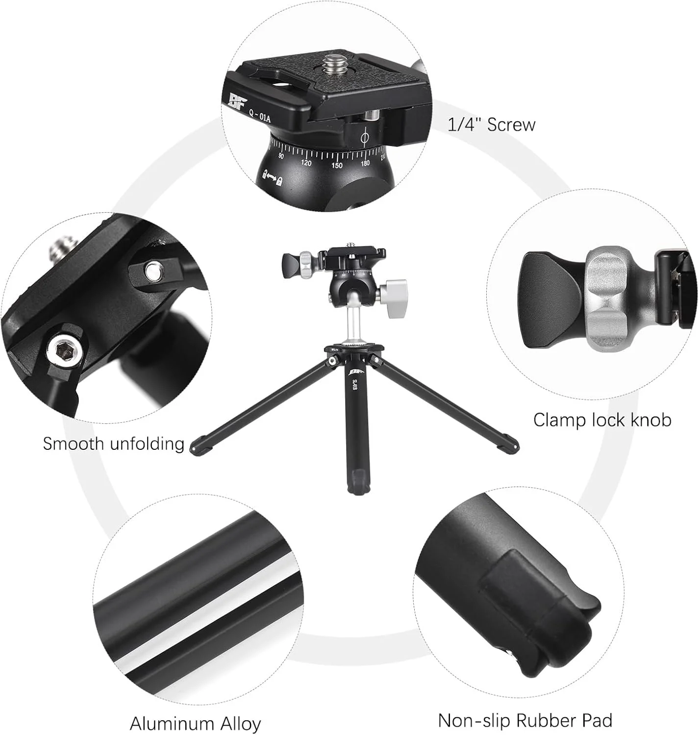 پایه رومیزی ایروامی با سر توپی وارونه پانوراما ۳۶۰ درجه تمام فلزی با ظرفیت بارگیری ۵ کیلوگرم برای لوازم جانبی ویدئویی ولاگ