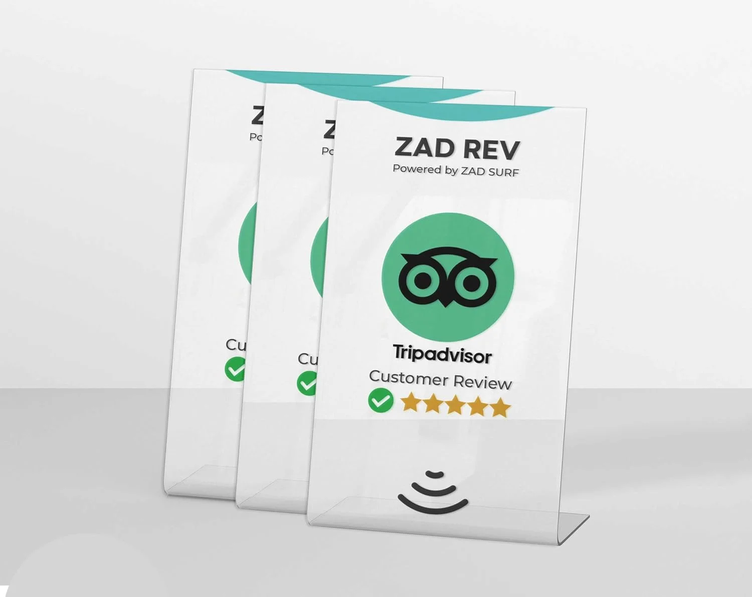 پک 3 عددی استند NFC نظرات تریپ ادوایزر Zad Surf () برای افزایش نظرات - iOS و اندروید