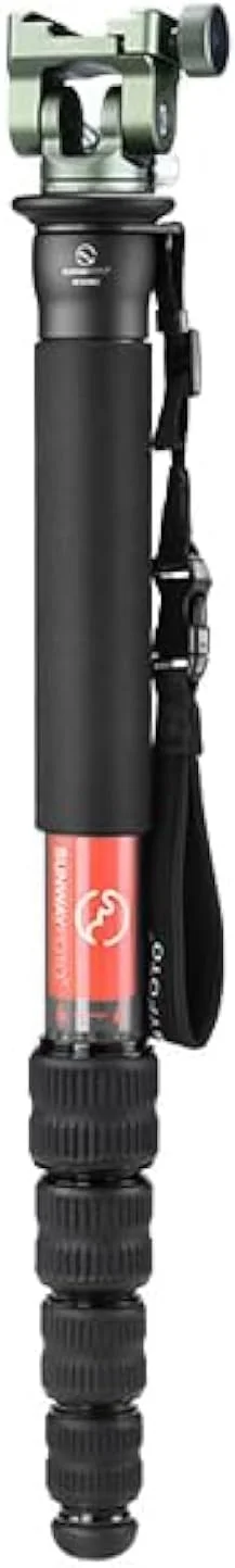تک پایه کربنی SUNWAYFOTO M3650C + PH-01G CF، مقطع بالایی 36 میلی‌متری، حداکثر تحمل وزن 10 کیلوگرم، فیبر کربنی، فوق‌العاده قابل حمل، سازگار با Arca به همراه هد دو طرفه