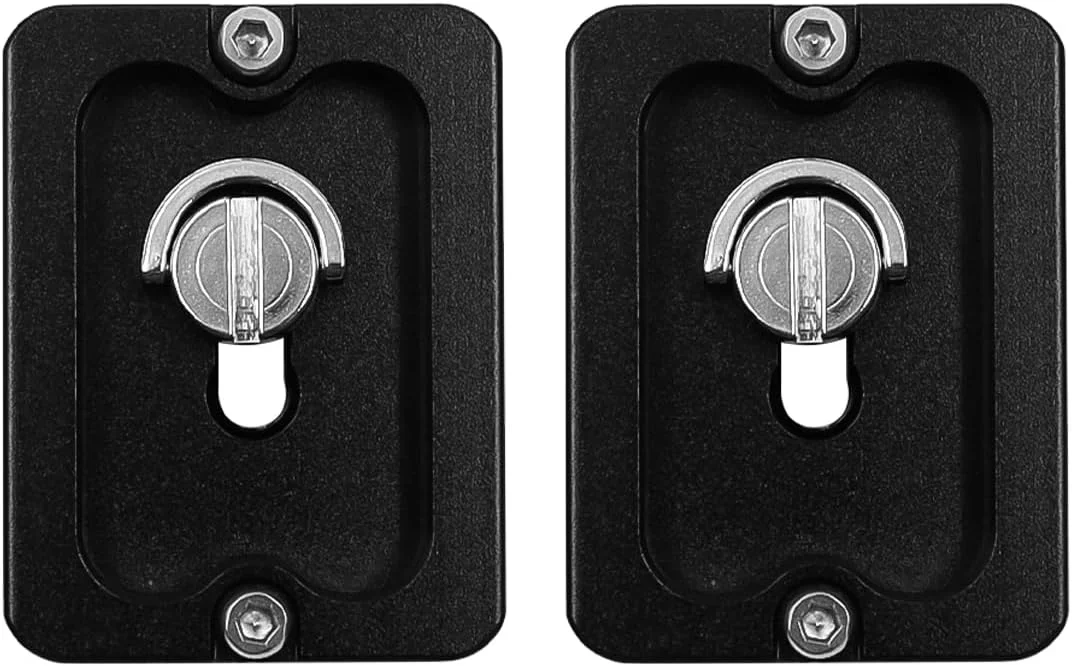 2 عدد صفحه اتصال سریع PU-50 آداپتور صفحه اتصال سریع سه پایه دوربین با پیچ 1/4 اینچی سازگار با صفحه اتصال سریع هد توپی سه پایه