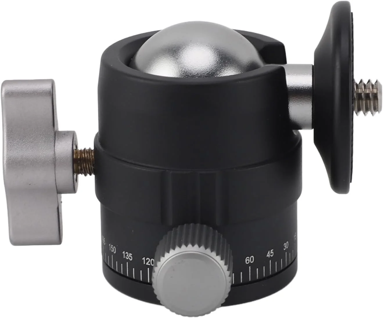 هد توپی پانوراما Cryfokt، آلیاژ آلومینیوم پرداخت شده با قابلیت چرخش 360 درجه، رزوه 1/4 اینچی، هد توپی سه پایه با استحکام بالا برای دوربین و تلفن هد توپی پانوراما Cryfokt، آلیاژ آلومینیوم پرداخت شده با قابلیت چرخش 360 درجه، رزوه 1/4 اینچی، هد توپی سه پایه با استحکام بالا برای دوربین و تلفن