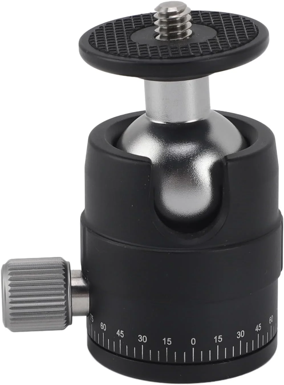 هد توپی پانوراما Cryfokt، آلیاژ آلومینیوم پرداخت شده با قابلیت چرخش 360 درجه، رزوه 1/4 اینچی، هد توپی سه پایه با استحکام بالا برای دوربین و تلفن هد توپی پانوراما Cryfokt، آلیاژ آلومینیوم پرداخت شده با قابلیت چرخش 360 درجه، رزوه 1/4 اینچی، هد توپی سه پایه با استحکام بالا برای دوربین و تلفن