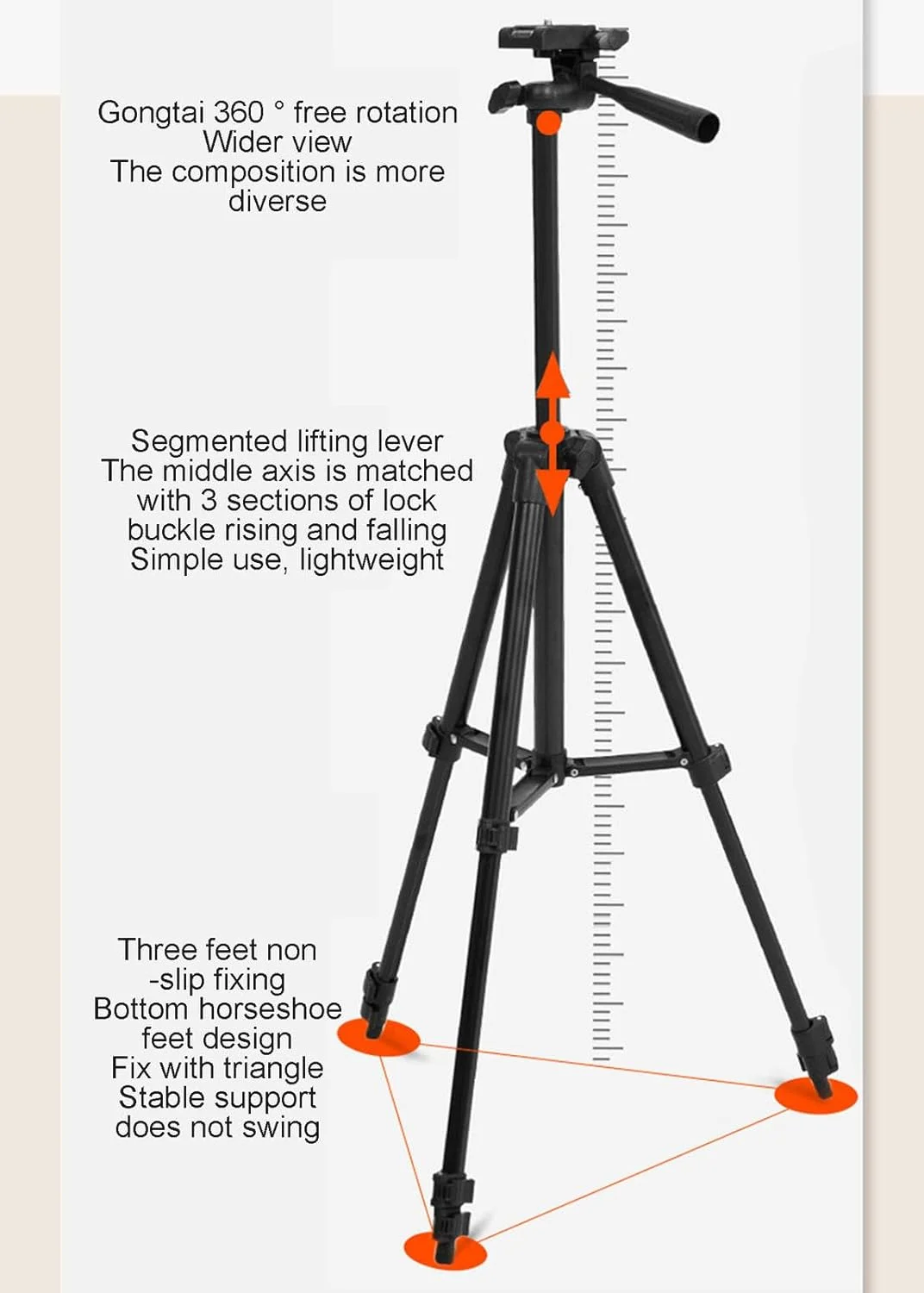 سه پایه تلفن همراه، پایه رومیزی، سه پایه عکاسی، تجهیزات عکاسی، سه پایه تلفن همراه، سه پایه مسافرتی برای چرخش، سفر ماجراجویانه، وبلاگ ویدیویی