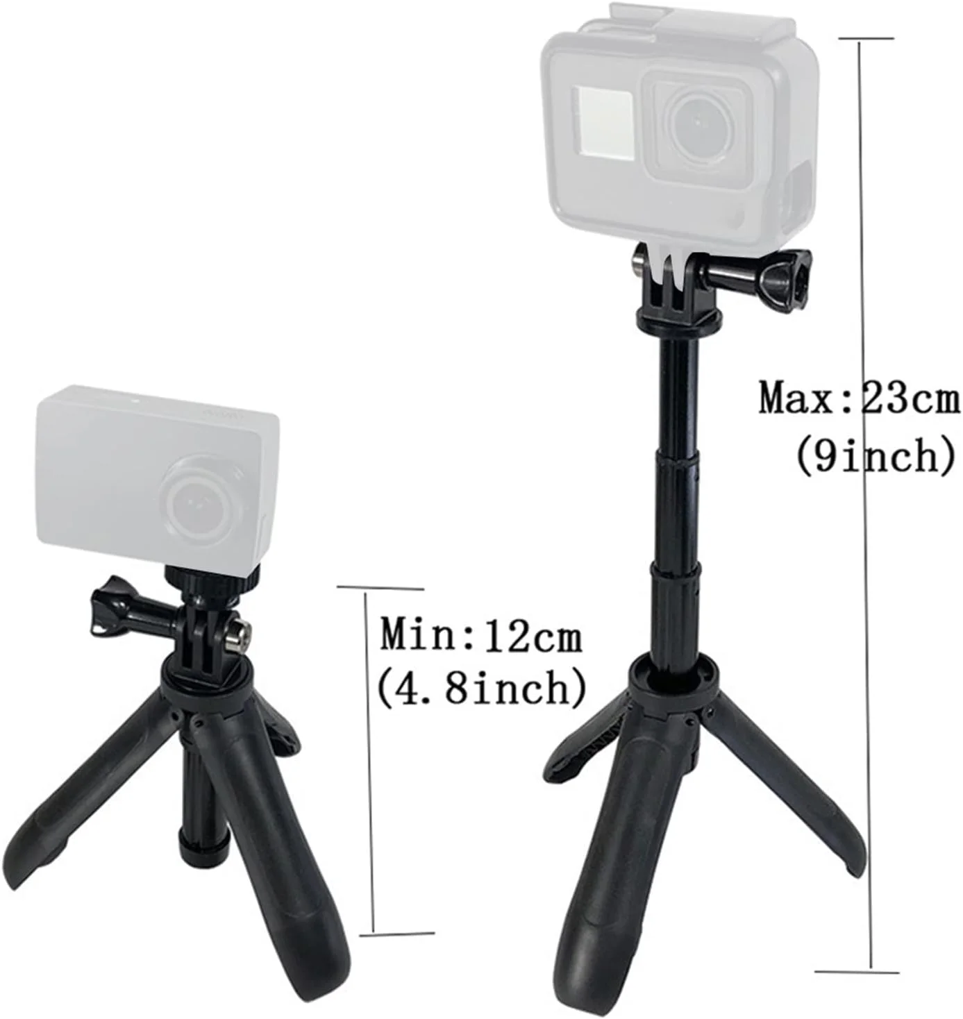 مونوپاد دستی IOFIT با قابلیت تبدیل به سه پایه و میله افزایش طول، مناسب برای دوربین های ورزشی (رنگ: سفید)