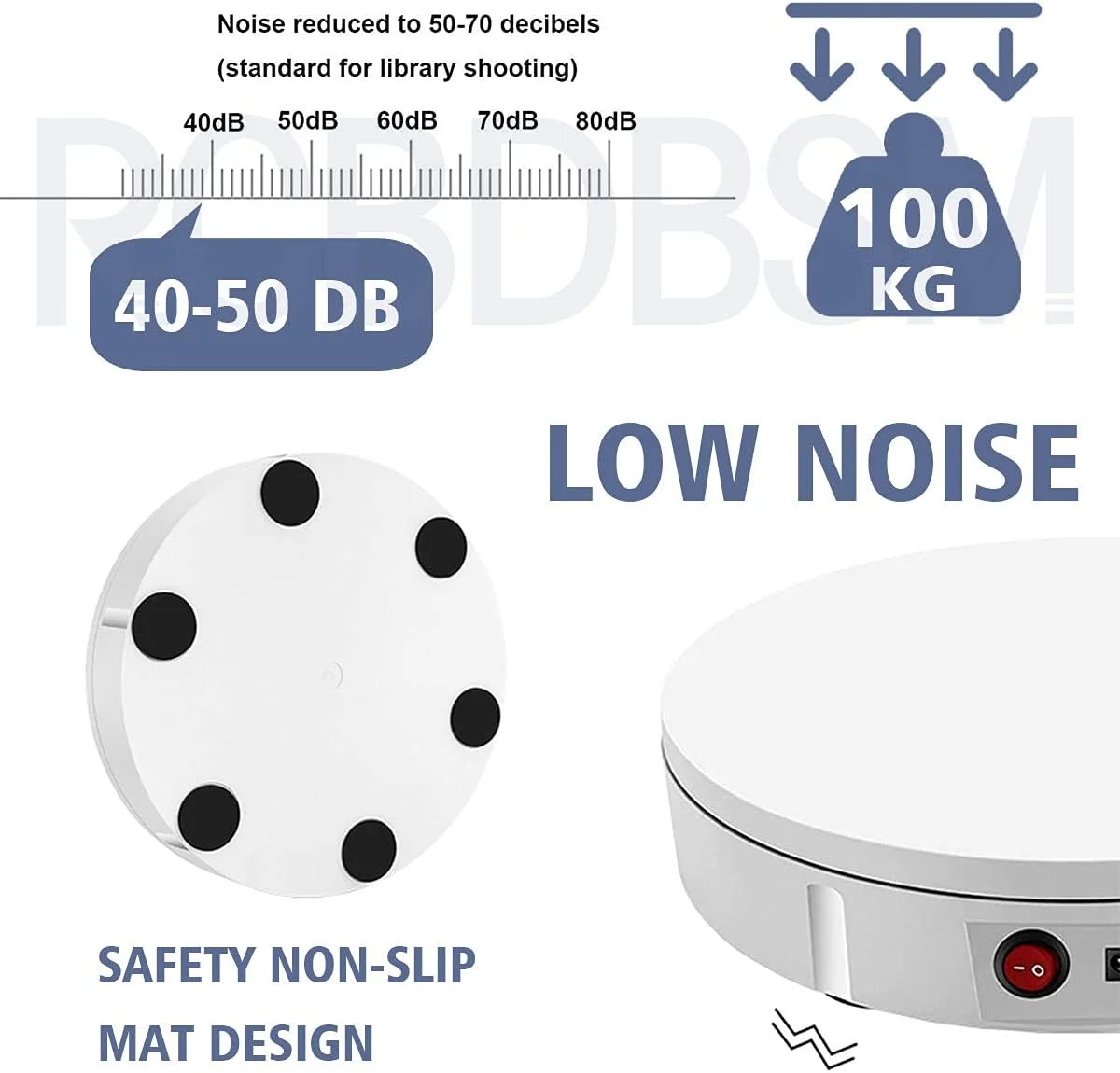 پایه گردان برقی حرفه ای SilteD با کنترل از راه دور، چرخش 360 درجه برای نمایش فروشگاهی، عکاسی و فیلمبرداری، مدل ها، جواهرات و کلکسیون ها، سفید (رنگ: سفید)