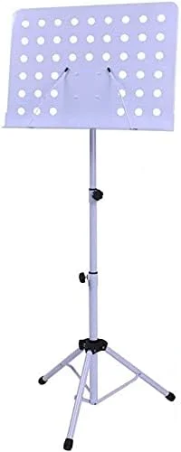 پایه نت سه پایه محکم قابل تنظیم تاشو قابل حمل برای سازهای ارکسترال به همراه کیف حمل مدل 0907 (رنگ: آبی) (سفید)