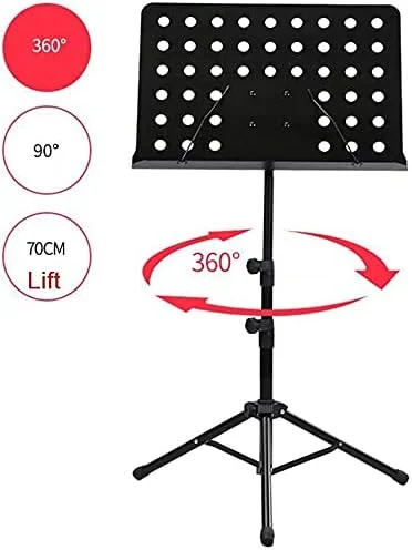 پایه نت سه پایه محکم قابل تنظیم تاشو قابل حمل برای سازهای ارکسترال به همراه کیف حمل مدل 0907 (رنگ: آبی) (سفید)