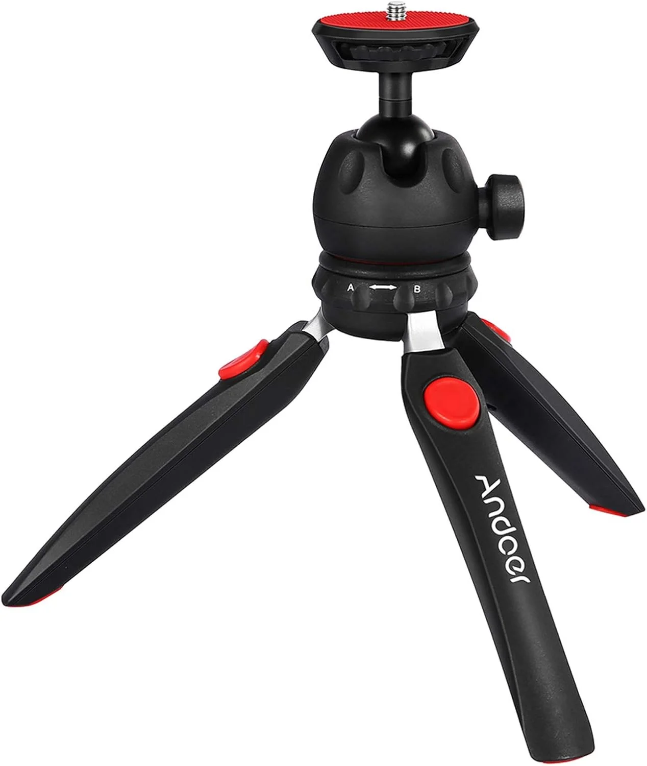 پایه نگهدارنده تاشو و قابل حمل رومیزی مدل H20 Mini برای دوربین و گوشی موبایل به همراه سر توپی جداشدنی با پیچ 1/4 اینچی DOOMUN