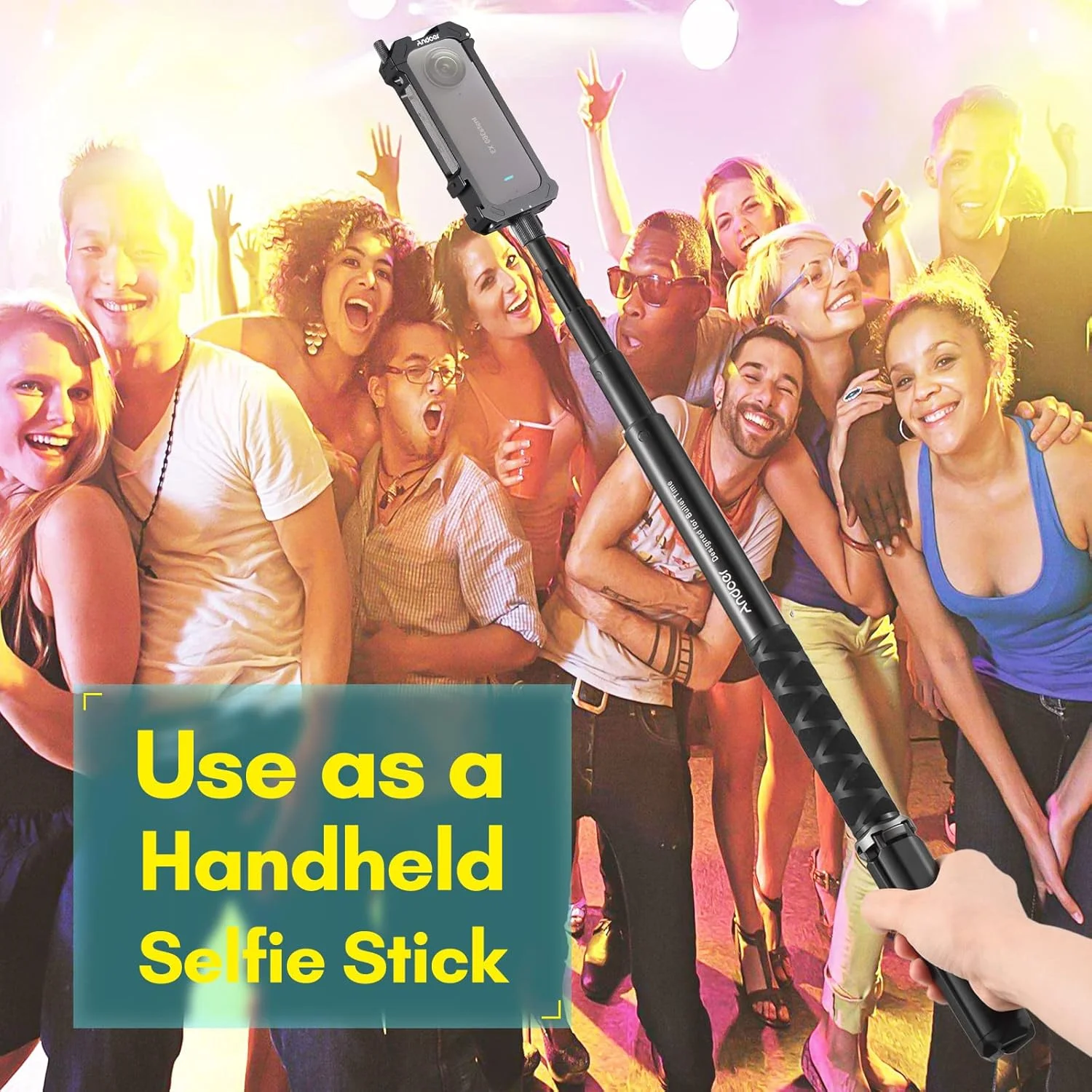 محافظ دوربین فیلمبرداری Labymos با دو پایه نگهدارنده فلاش + مونوپاد سلفی با طول قابل تنظیم 28 تا 110 سانتی متر + سه پایه رومیزی کوچک آلیاژ آلومینیوم، لوازم جانبی ولاگ جایگزین برای X3