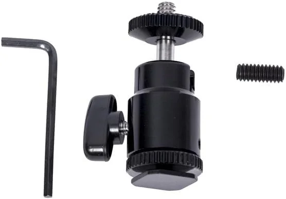 سر توپی کوچک یونیورسال حرفه‌ای Promage FMH04 | پایه سه پایه چرخان 360 درجه برای دوربین‌های DSLR، تلفن‌های هوشمند، چراغ‌های LED و موارد دیگر | جمع و جور و بادوام برای عکاسی و فیلمبرداری