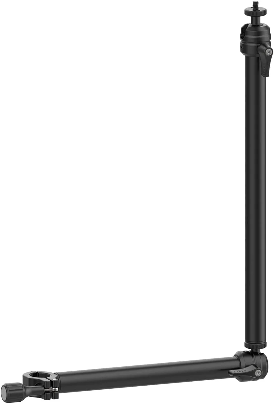 پایه استریم زنده حرفه ای Irovami LS04، بازوی انعطاف پذیر دو قسمتی، آلیاژ آلومینیوم، پیچ 1/4 اینچی، هد توپی چرخان 360 درجه، ظرفیت بار 1 کیلوگرم با گیره لوله