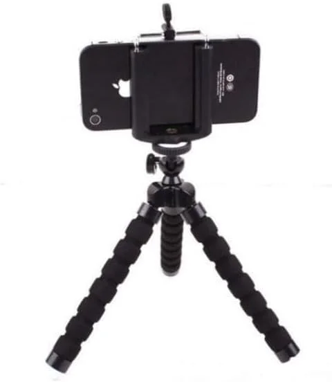مینی سه پایه انعطاف پذیر برای گوشی های هوشمند/دوربین مشکی چند رنگ Easylife-03840
