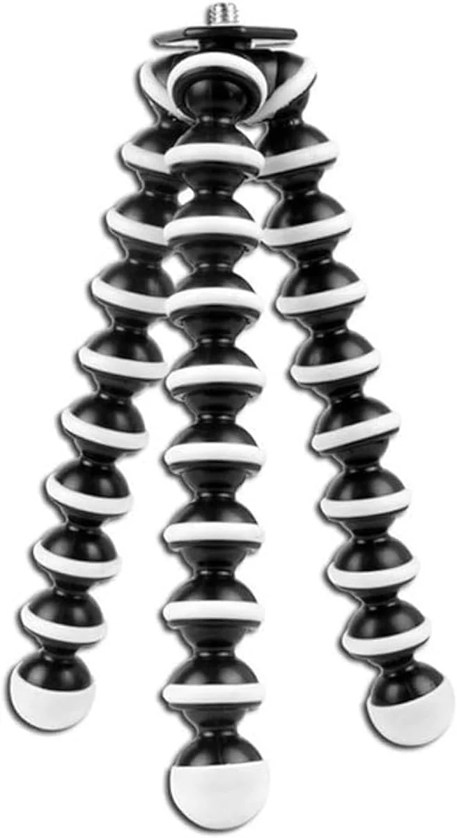 مینی سه پایه موبایل یونیورسال با هولدر گیره موبایل مشکی/سفید چند رنگ